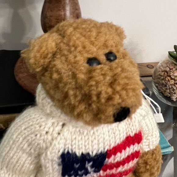 Vintage 1995 Berkeley Designs Bear in Patriotic American Flag Sweater. EUC. - Picture 4 of 10